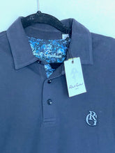 Load image into Gallery viewer, Robert Graham Polo Shirt Mens Medium Black Sutter Classic Fit Cotton Pullover