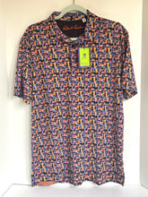 Load image into Gallery viewer, Robert Graham Polo Shirt Mens Medium Short Sleeve Cocktail Hour Lightweight