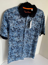 Load image into Gallery viewer, Robert Graham Polo Shirt Mens Small Blue Amaro Floral SS Cotton Classic Fit