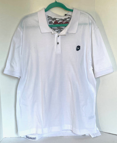 Robert Graham Polo Shirt Mens XXL 2XL White Stone Trail Rugby Classic Fit