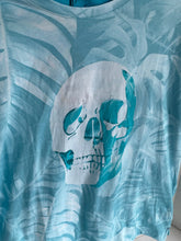Load image into Gallery viewer, Robert Graham Shirt Mens Medium Blue Skull Paradise Short Sleeve Cotton Classic Tee