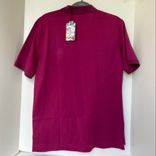 Load image into Gallery viewer, Maroon polo shirt on a hanger with a white background