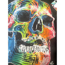 Load image into Gallery viewer, Colorful skull design with 'Microphone' text on a black background