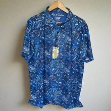 Load image into Gallery viewer, Robert_Graham_Polo_Shirt_Mens_Blue_Paisley_Classic_Fit_Rugby_Golf_Pullover