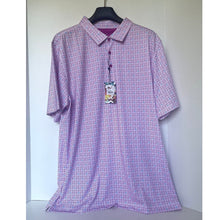 Load image into Gallery viewer, Purple checkered shirt on a hanger against a white background