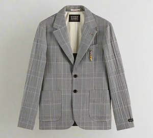 ScotchSodaCheckSingle-BreastedBlazerMensXLGraySeersuckerLightweight2