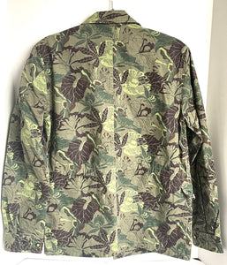 Scotch Soda Field Jacket Mens Green Tropical Embroidered Army Cotton Blazer