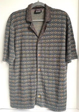 Load image into Gallery viewer, Scotch Soda Shirt Mens Large Button Down Knit Geometric Regular Fit Hawaiian