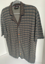 Load image into Gallery viewer, Scotch Soda Shirt Mens Large Button Down Knit Geometric Regular Fit Hawaiian