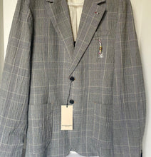 Load image into Gallery viewer, Scotch_Soda_Check_Single-Breasted_Blazer_Mens_XL_Gray_Seersucker_Lightweight