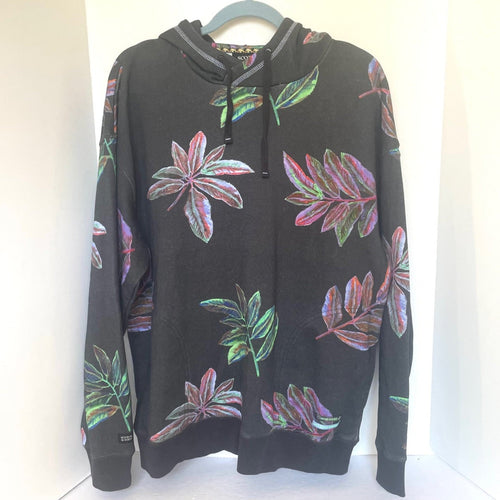ScotchSodaTwistedHoodieSweaterMensBlackPulloverFloralTropicalSoft2