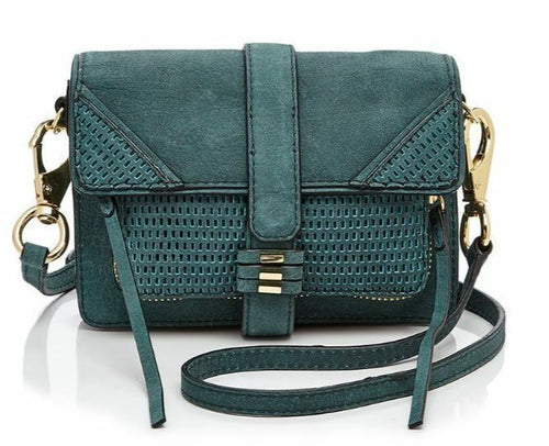 She Lo Crossbody Womens Small Green Leather Moto Camera Bag Shoulder