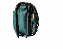 Load image into Gallery viewer, She Lo Crossbody Womens Small Green Leather Moto Camera Bag Shoulder