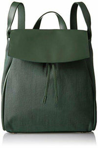 Skagen Backpack Large Green Nylon Womens Leather Drawstring Adjustable Ebba