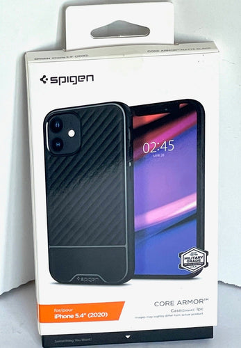 Spigen iPhone 12 MINI Case Black Pro Core Armor Shock Protection Slim Bumper