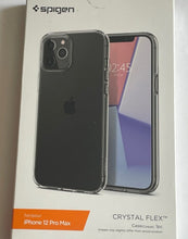 Load image into Gallery viewer, Spigen iPhone 12 Pro Max Case Clear Crystal Flex Hard Shell Bumper Protective