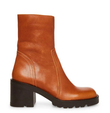Load image into Gallery viewer, Steve Madden Naya Ankle Boots Womens EU 39 US 9 Cognac Brown Leather