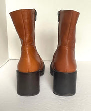 Load image into Gallery viewer, Steve Madden Naya Ankle Boots Womens EU 39 US 9 Cognac Brown Leather