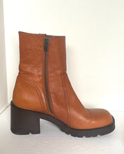 Load image into Gallery viewer, Steve Madden Naya Ankle Boots Womens EU 39 US 9 Cognac Brown Leather