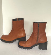 Load image into Gallery viewer, Steve Madden Naya Ankle Boots Womens EU 39 US 9 Cognac Brown Leather