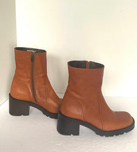 Load image into Gallery viewer, Steve Madden Naya Ankle Boots Womens EU 39 US 9 Cognac Brown Leather