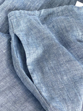 Load image into Gallery viewer, Close-up of blue fabric with a textured pattern
