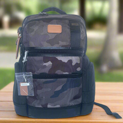 TUMI Parrish Laptop Backpack Ballistic Nylon Leather Khaki Camo 02223681KCM