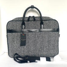 Load image into Gallery viewer, Ted Baker Andreaz Mens Briefcase Laptop Bag Black Herringbone Document Bag