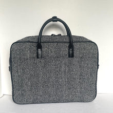 Load image into Gallery viewer, Ted Baker Andreaz Mens Briefcase Laptop Bag Black Herringbone Document Bag