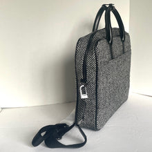 Load image into Gallery viewer, Ted Baker Andreaz Mens Briefcase Laptop Bag Black Herringbone Document Bag