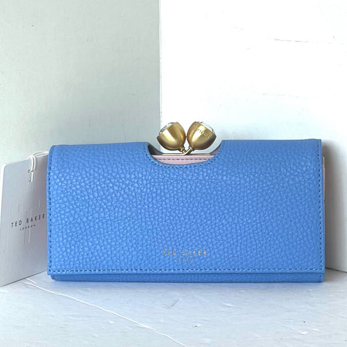 Ted Baker Muscovy Bobble Matinee Wallet Womens Blue Pebbled Leather