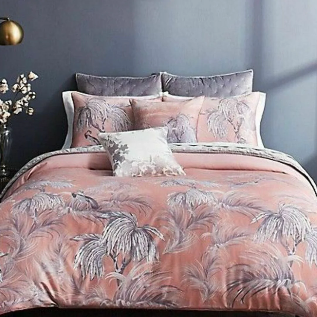 Ted Baker Queen Full 3 Piece Set Pink Cotton Sateen 92 x 96, Horizon Birds