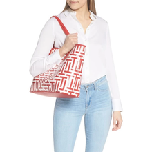 Load image into Gallery viewer, Ted Baker Women’s Large Tote T Logo Red Coated Shopper w Detachable Pouch