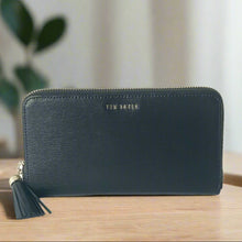 Load image into Gallery viewer, Ted Baker Robyna Large Wallet Womens Black Leather Tassel Zip Accordian