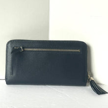 Load image into Gallery viewer, Ted Baker Robyna Large Wallet Womens Black Leather Tassel Zip Accordian