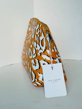 Load image into Gallery viewer, Ted Baker Travel Wash Bag Large Yellow Leopard Print Makeup Cosmetic Luciiaa