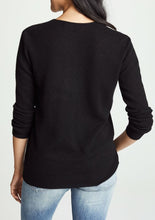 Load image into Gallery viewer, Theory Cashmere Sweater Womens Extra Small Black V-Neck Long Sleeve, Petite