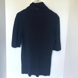 Theory Leenda B  Merino Wool Turtleneck Sweater Womens XL Short Sleeve