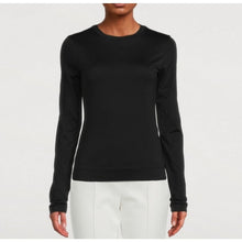Load image into Gallery viewer, Person wearing a black long-sleeve top on a white background