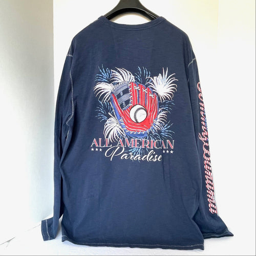 Tommy Bahama Tee All American Paradise Lux Graphic Long Sleeve Cotton Shirt