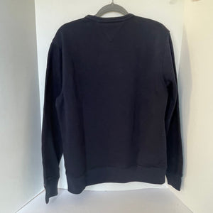 Tommy Hilfiger Sweatshirt Mens Large Blue Crew Neck Logo Cotton Pullover