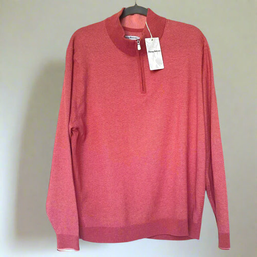 Tommy Bahama Half Zip Sweater Mens XL Coolside IslandZone Long-Sleeve