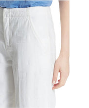 Load image into Gallery viewer, Tory Burch Pants Womens 27 White Wide Leg Crop Jacquard Cotton Culotte