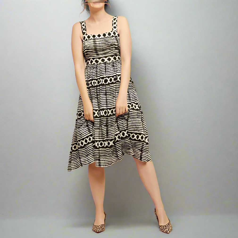 Anthropologie Square Neck Midi Dress Small Petite Black Sleeveless A-L –  Luxe Fashion Finds