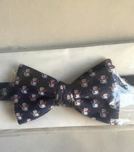 Load image into Gallery viewer, Tuesdays Bow Tie Mens Silk Jacquard Snowman Christmas Holiday Pre Tied Novelty