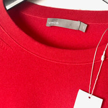 Load image into Gallery viewer, Red garment with a Vince label on a white background