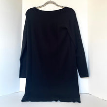 Load image into Gallery viewer, Vince Dress Womens Small Black Scoop Neck Long Sleeve Rib Knit Merino Wool