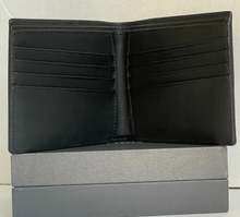 Load image into Gallery viewer, WANT Les Essentiels Benin Wallet Men’s Black Double Billfold Leather Bifold Boxed