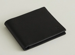 WANT Les Essentiels Benin Wallet Men’s Black Double Billfold Leather Bifold Boxed