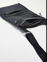 Load image into Gallery viewer, WANT Les Essentiels Crossbody Black Sling Bag Slim Nylon Messenger Kurtz